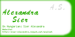 alexandra sier business card